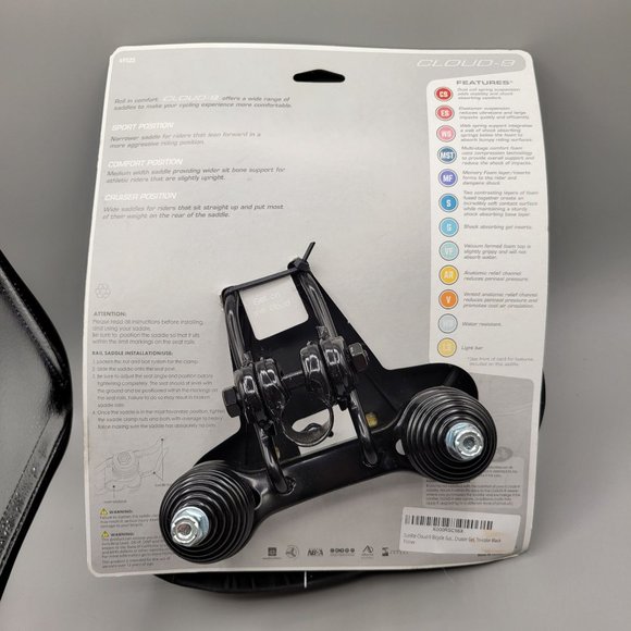 Cloud 9 Sunlite Bicycle Seat Cruiser Air Saddle Wide Black Unisex - Picture 7 of 10